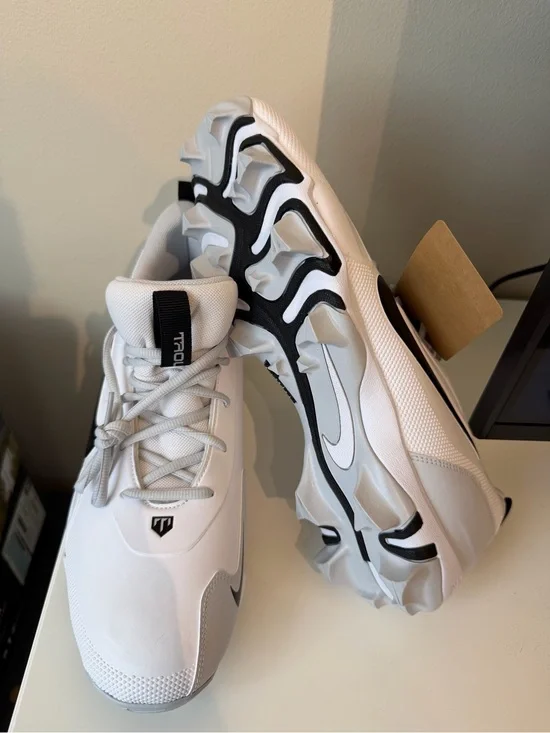 Nike Force Trout 9 Pro MCS Baseball Cleats FB9728-102 White/Silver‎ Men Size 12