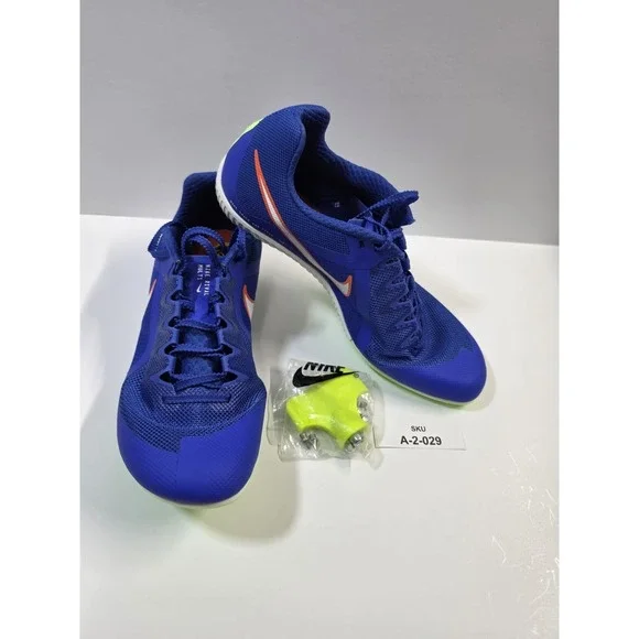 Nike Zoom Rival Racer Blue Safety Orange Track Shoes Mens Size 9