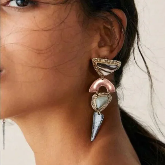 Statement Multicolor Drop Earrings - Women Jewelry R334