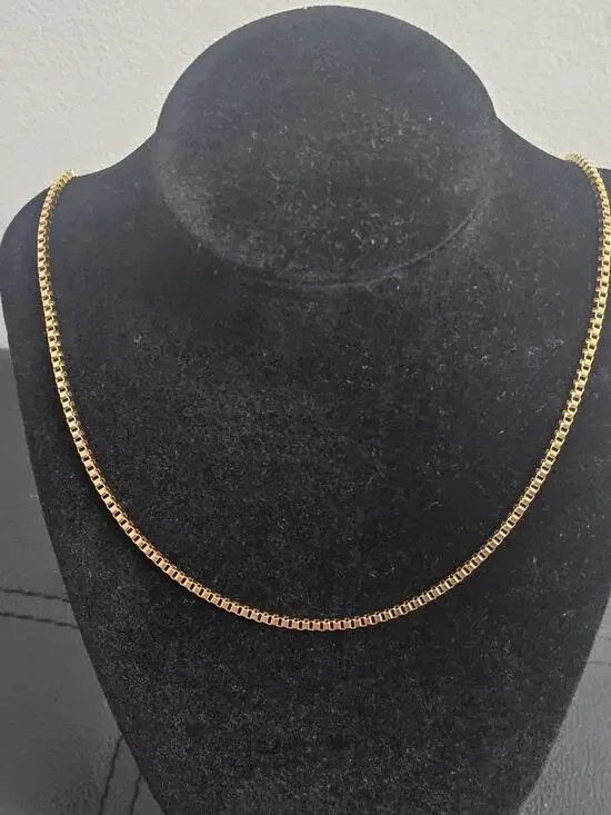 16in. Gold-Plated stainless Steel- 2mm box Chain