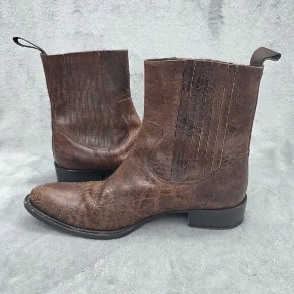 BUTTERO Ankle Chelsea  Boots Brown Leather Size 41 Made In Italy