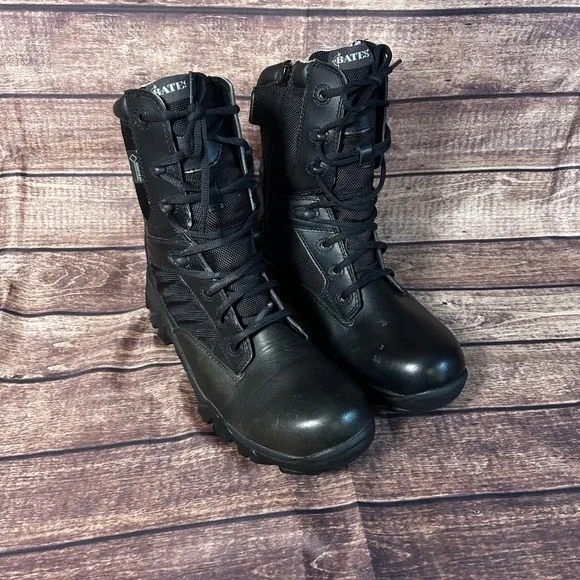 Bates GX-8 Gore-Tex Tactical Boots Mens 8.5 Black Side Zip Waterproof E02268