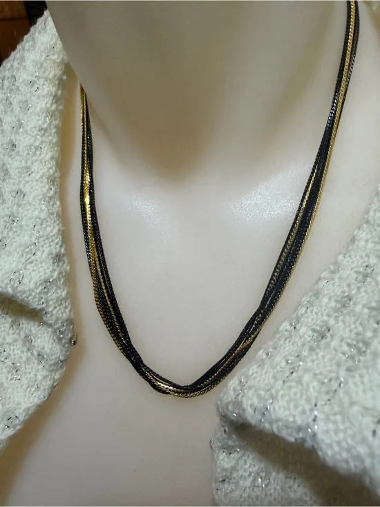 Vintage Trifari Shiny Multi-Strand Necklace