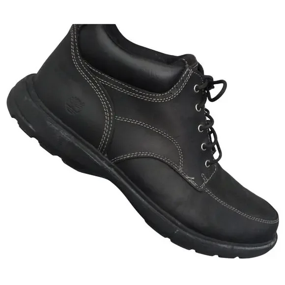 Timberland Earthkeepers Mens 13 Black Leather Moc Toe Chukka Ankle Boots Ankle