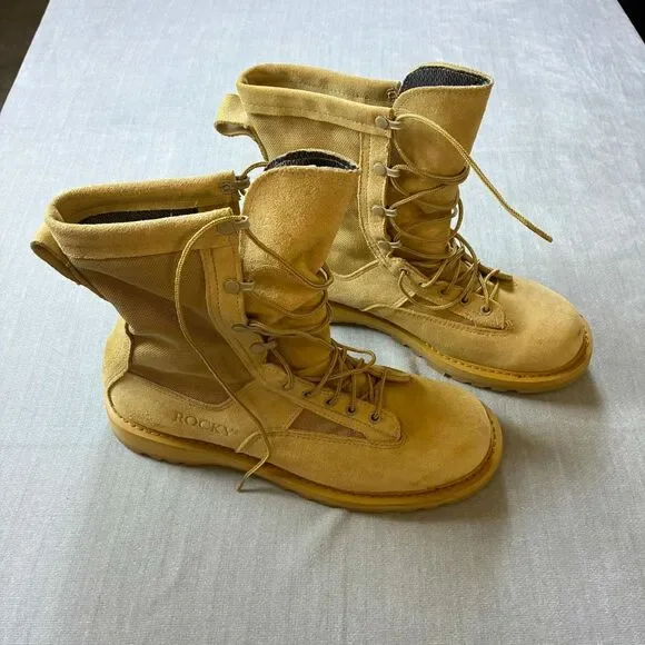 Rocky 790G Mens 11.5 R Gore Tex Tactical Military Combat Boots Tan Vibram EUC