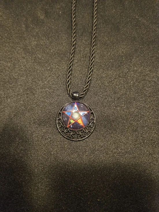 Multicolor Star Pentagram Pendant Necklace for Women