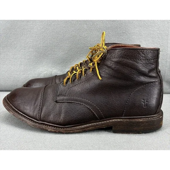 Frye Jack Lace Up 87893 Mens Brown Leather Casual Dress Boots Mens Size 11.5 D