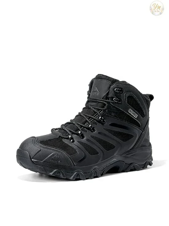 Waterproof Hiking Boots Lightweight Ankle High Lace-Up Outdoor Trekking
