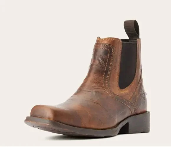 Ariat Midtown Rambler Square Toe Chelsea Boots Men’s 13D Brown Leather Western
