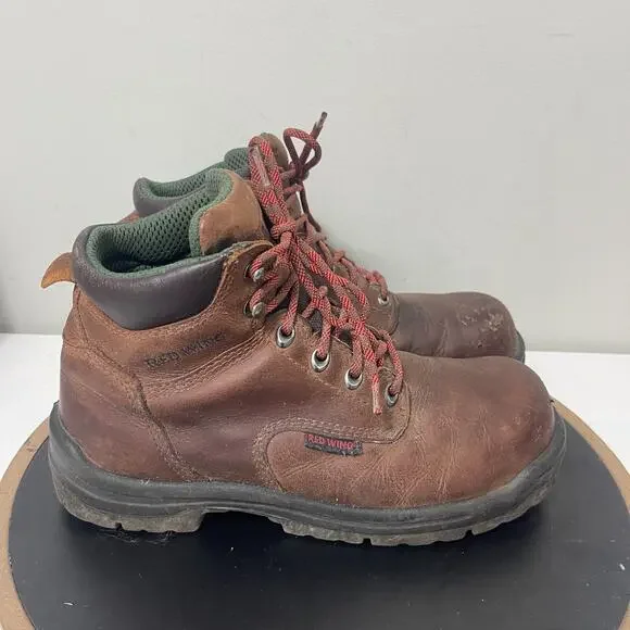 Red Wing Work Boots Men 8D‎ Steel Toe Leather ASTM F2413 Brown EH Safety Boots