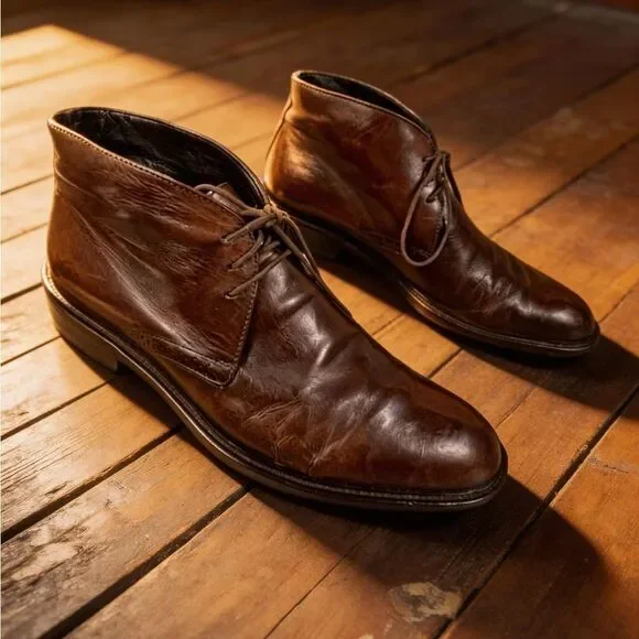 TO BOOT NEW YORK ADAM DERRICK MENS HIGH ANKLE SHOES BROWN SIZE 8 1/2