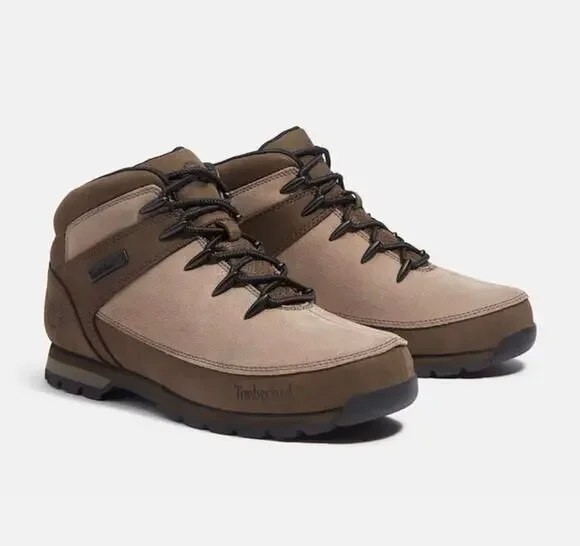 TIMBERLAND MEN'S 7.5 EURO SPRINT BROWN LEATHER ANKLE HIKING BOOTS NIB