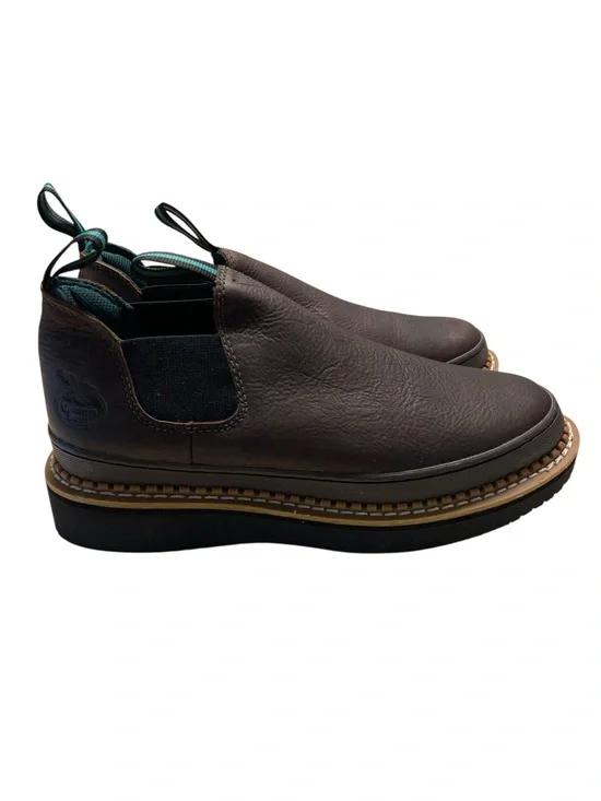 Georgia Boot Shoes Mens Size 10W Wide Georgia Giant Romeo Work Leather Brown Exc
