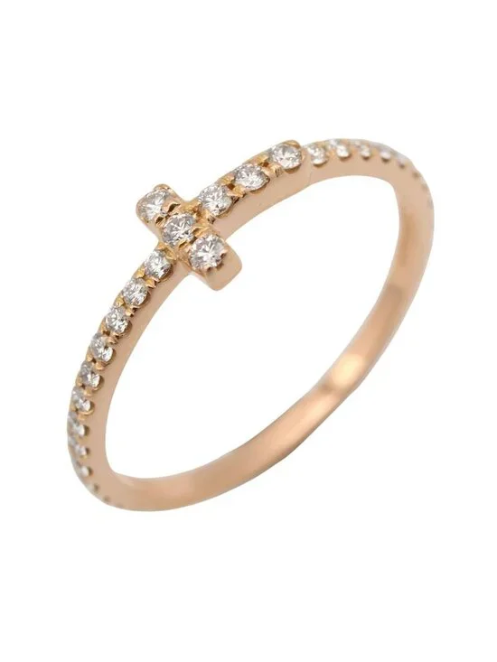 Tiffany & Co Ring T One Narrow Diamond 18K Pink Gold