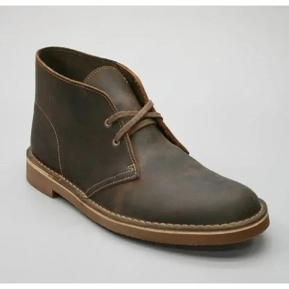 Clarks Bushacre 2 Mens 9 Brown Beeswax Leather Chukka Desert Ankle Boots 15522