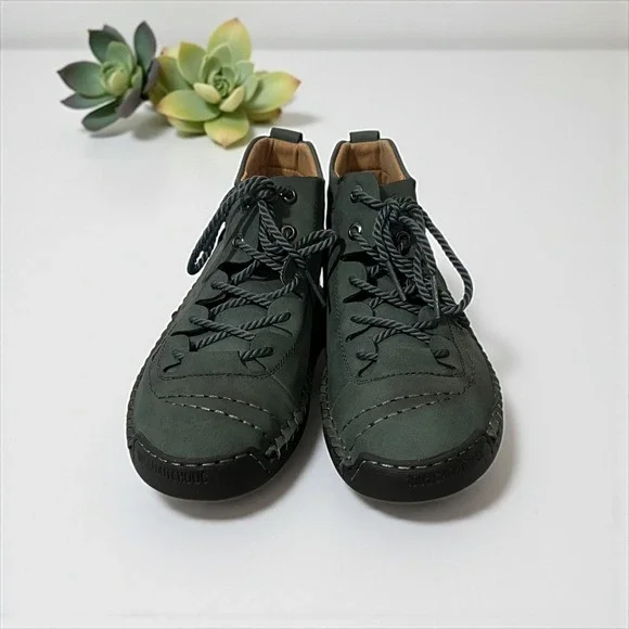 Fashion Men's Ankle Boots Green Lace Up Fashion Casual‎ Stylish Size 11
