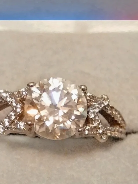 Classic Round-Cut Solitaire Engagement Ring in Silver with Clear Stone