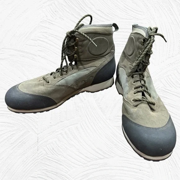 SIMMS Wading Boots Mens 15 Olive Green/Black Guide Fly Fishing Rubber Sole
