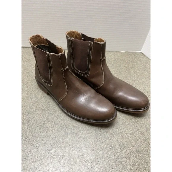 Hush Puppies Boots 1493201. Brown Ankle Boots, Pull On Men's Sz 9.5M‎