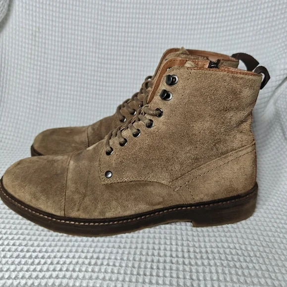 Steve Madden Packer Cap Toe Suede Chukka Boot In Dark Taupe Suede Men's Size 10
