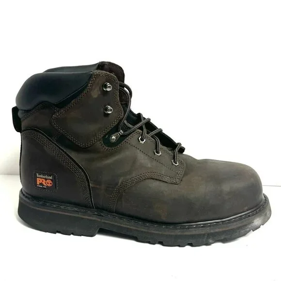 Timberland Pro Mens Pit Boss Steel Toe Work Boot Brown Size 14Wide