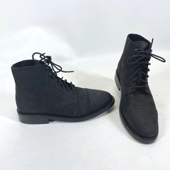 Thursday Boot Co Captain Matte Black Rugged Leather Cap Toe Boots Mens 10 US