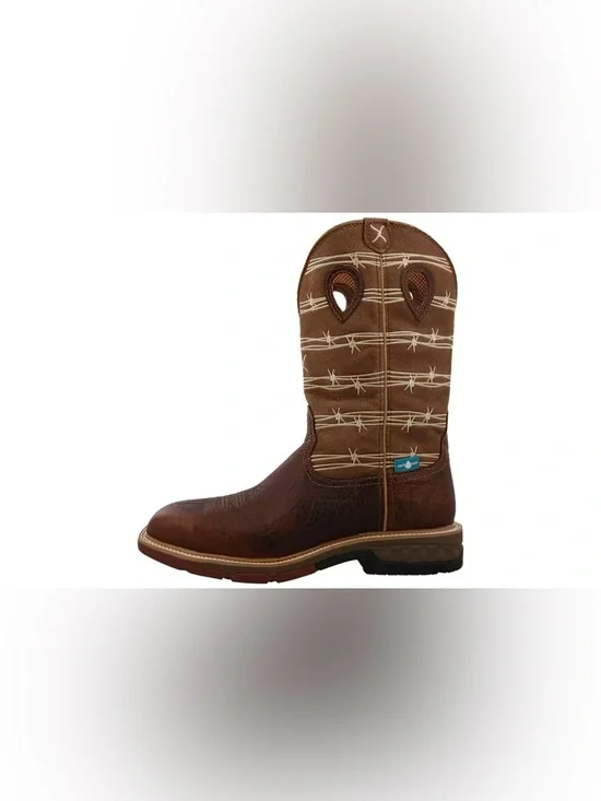 Twisted X - Barbed Wire Waterproof Alloy Toe Western Work Boots - Brand new!
