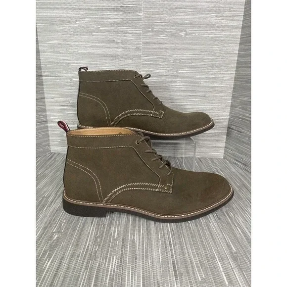 Tommy Hilfiger Mens‎ Goah Chukka Dark Brown Boots Lace Up Size 10.5
