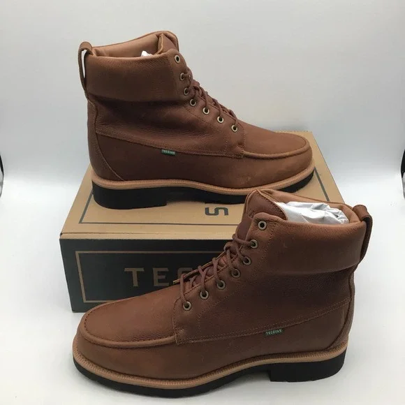 Tecovas The Rugged‎ Moc Saddle WP Cowhide Leather Boots Mens Size 14 D NEW