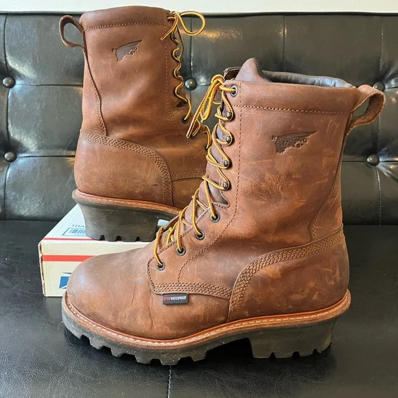 Red Wing 616 LoggerMax 9” Waterproof Soft Toe Boots Men’s Sz‎ 9