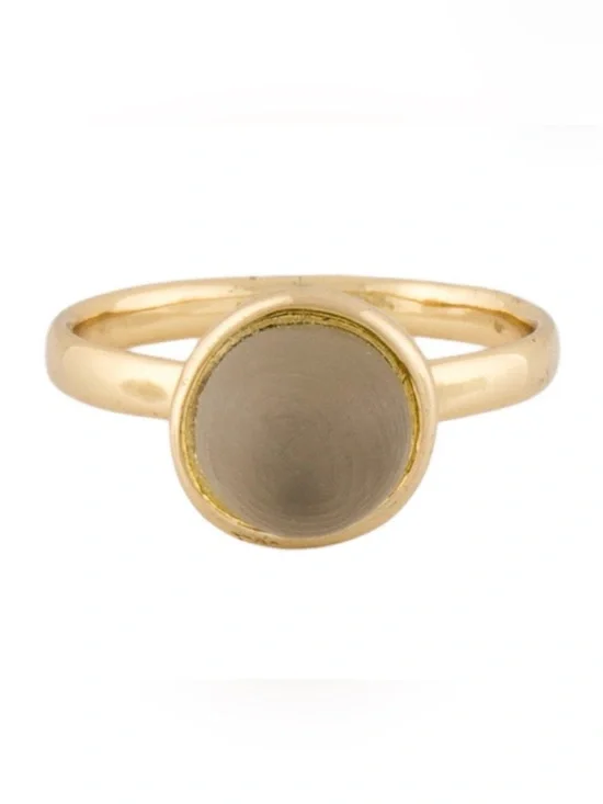 Alexis Bittar Gold Lucite Ring Size 6