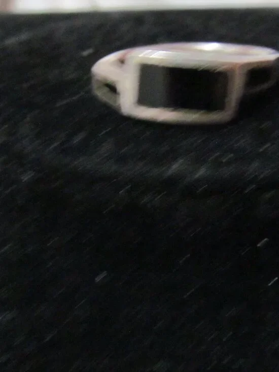 Vintage Sterling silver black onyx ring