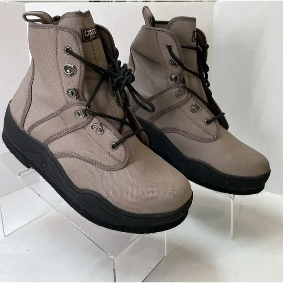 Caddis Explorer Heavy Duty Wading Fishing Boots Men's 10 Rubber Lug Soles NEW