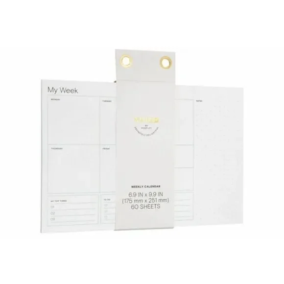Noted By Post It Weekly Desk Paper Tablet Planner
