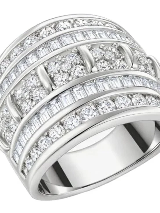 3.5 CT Cubic Zirconia Wedding Band for Women Stackable Eternity Ring
