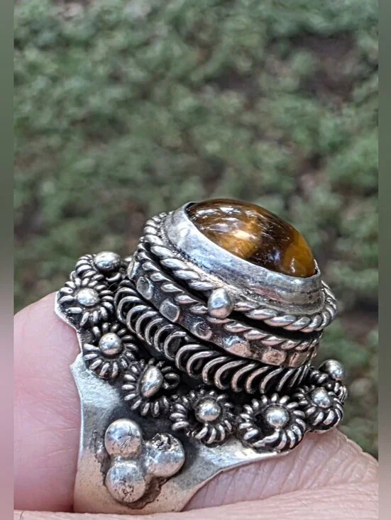 Vintage Taxco Unisex Sterling Silver Poison Pill Box Stash Ring