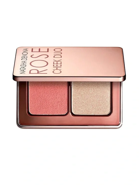 NWT Natasha Denona Rose Cheek Duo - Coral Pink Blush & Champagne Highlighter