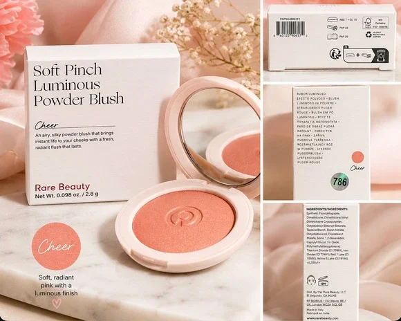 Rare Beauty Soft Pinch Luminous Powder Blush Cheer NIB Full Size