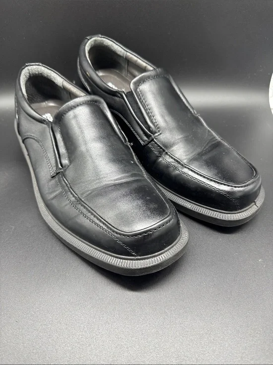 Men's Soft Stags Black Slip-On Loafers — Comfort Casual Sz 11