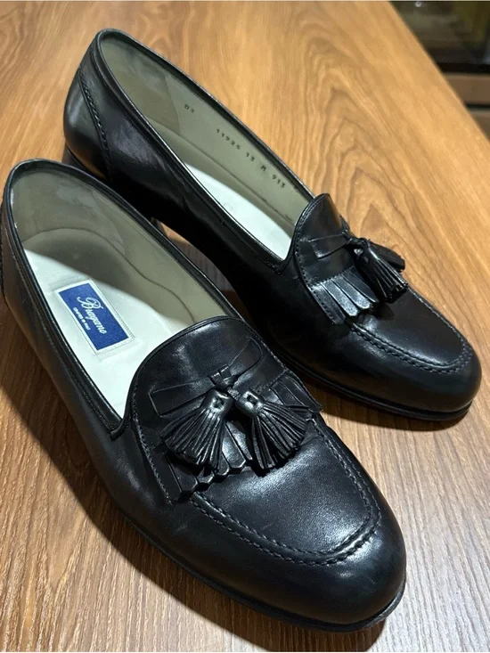 Cole Haan Bragano Black Leather Tassel Loafers Men 13