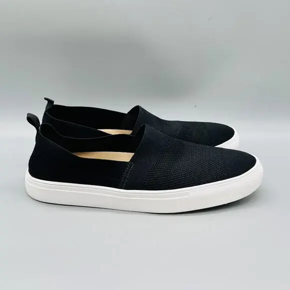Sam Edelman Shoes Mens 8 Black Knit Santino Slip On Sneakers Comfort Casual