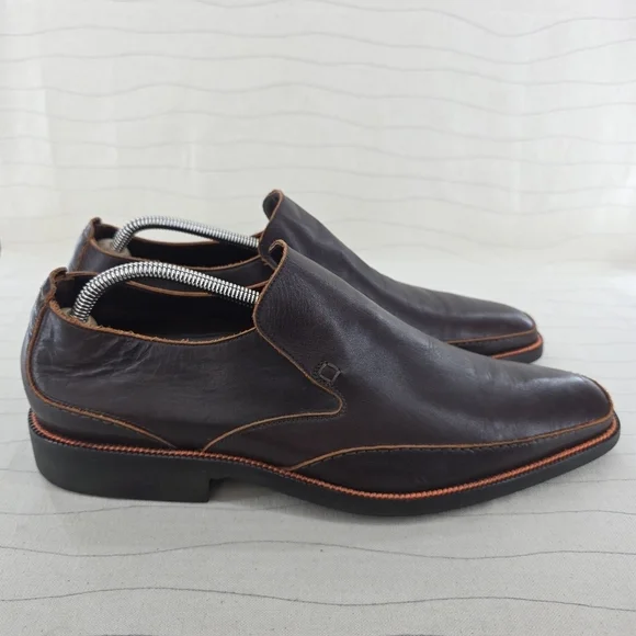 Toschi Mens CarbonLite Loafers Brown Orange Soft Leather CIS Equipped Size 11.5