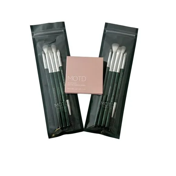 MOTD COSMETICS BLUSH DUO Modern Mauve & Brushes (2 Pack) New Makeup‎