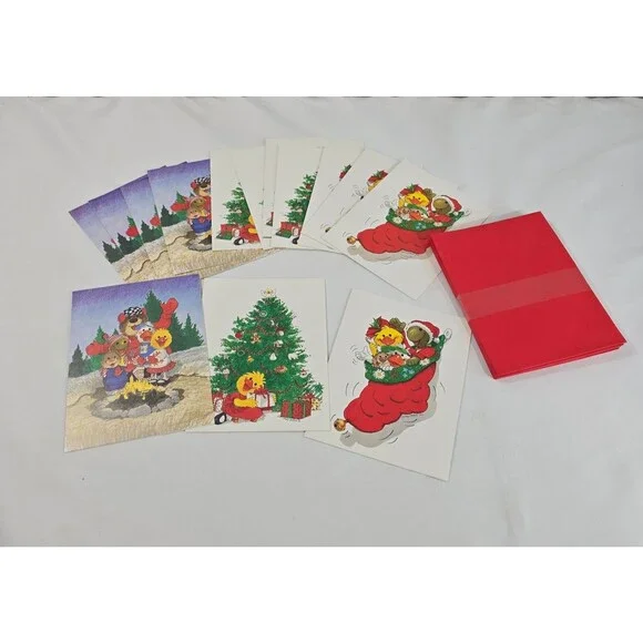 Vintage Suzy's Zoo Christmas Greeting Cards Boxed Set 14 cards/Envelopes