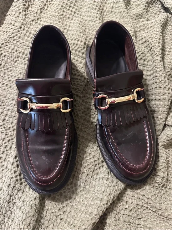 Men's Tassel Bit Loafers in Burgundy