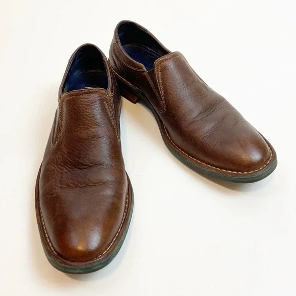 Cole Haan Brown Leather Slip-On Loafers