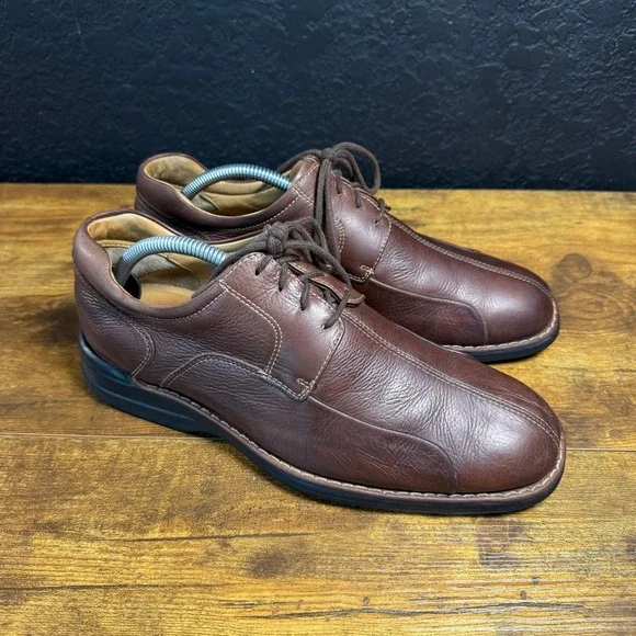 Johnston & Murphy XC4 20-7223 Brown Pebble Grain Leather Oxford Mens 8.5 M