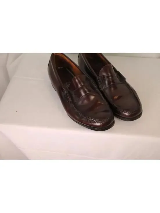 DEXTER Leather Burgundy-Brown Loafers Dress Shoes MADE IN USA Men's 10 D