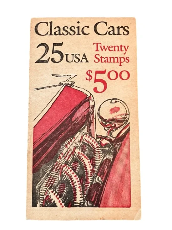 Scott #BK164 2385a Classic Cars Complete Booklet 20 Stamps 1988 Ephemera USPS