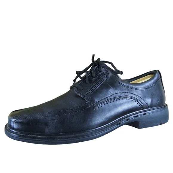 Clarks Men Unstructured Derby Oxfords Black Leather 10 Medium Gently Used 2025‎